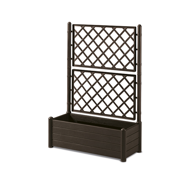 Italia rectangular flower box with trellis