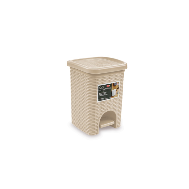 Pattumiera per bagno 6 LT secchio per spazzatura Elegance della Stefanplast colore bianco 