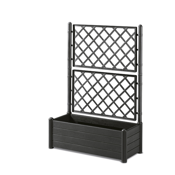 Italia rectangular flower box with trellis