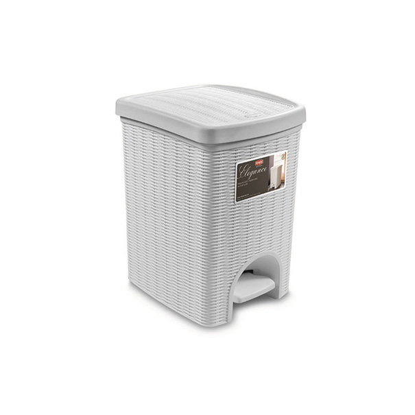 Pattumiera per raccolta differenziata 20 LT secchio per spazzatura Elegance della Stefanplast colore moka Wengé 