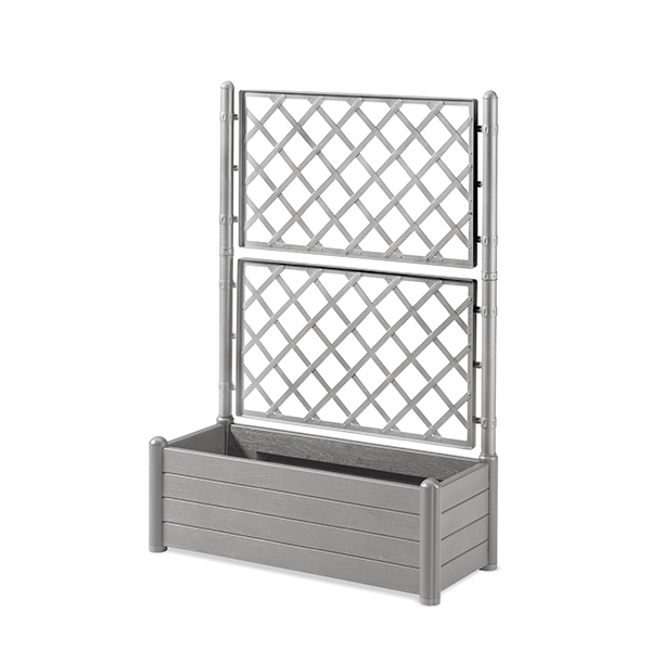 Italia rectangular flower box with trellis