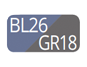 BL26/GR18 - Palace blue/Pulvergrau