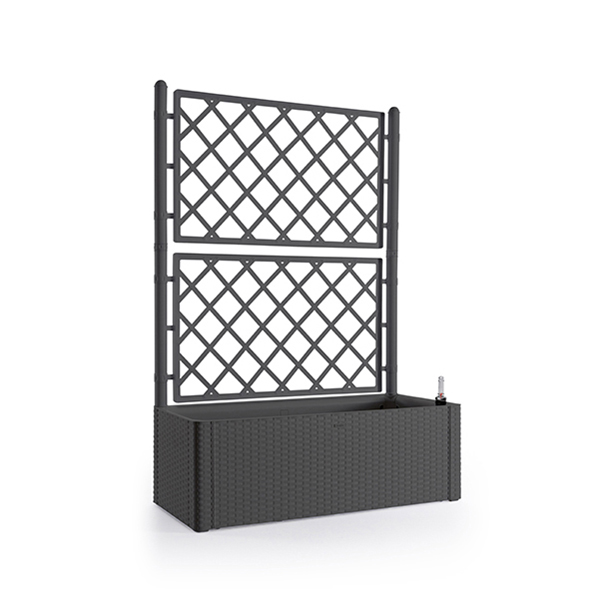 Jardinera Natural Deluxe rectangular con soporte