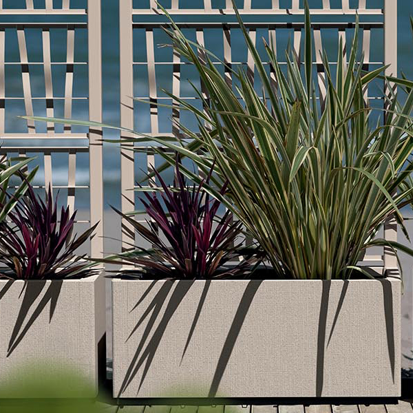 Jardinera Ethica rectangular con soporte