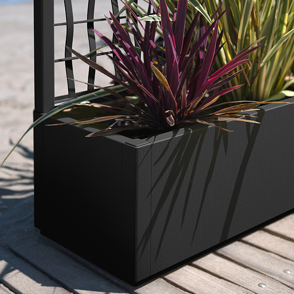 Jardinera Ethica rectangular con soporte