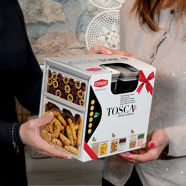 Tosca 3 pcs set rectangular jar
