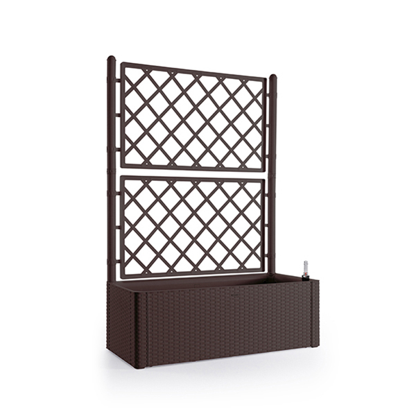 Jardinera Natural Deluxe rectangular con soporte